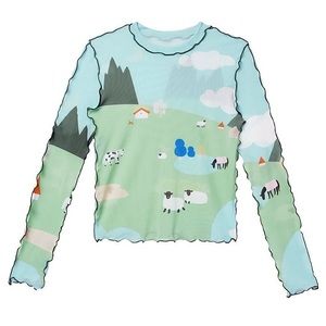 Kina and Tam Landscape Mesh Shirt